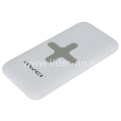 Портативное ЗУ (Power Bank)  8000mAh (AWEI P98K) 2USB/беспроводная зарядка (белый)