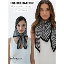 Косынка шелковая с принтом Арт 25183/010