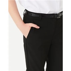 Girls' Skinny Leg Belted School Trousers (2-18 Yrs)