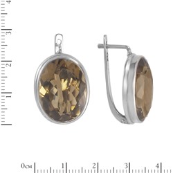 Серьги 'Маргарет' с лимонным кварцем ИАСК.314В8124
