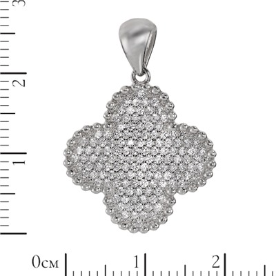 Подвеска 'Ван Клиф'  с фианитами, родий ТДПН.562ФТR
