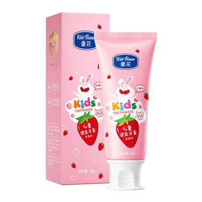 Детская зубная паста с клубничным вкусом Kids Flower, 60 гр