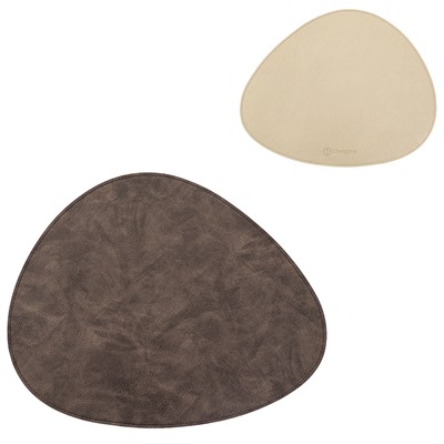 Салфетка сервировочная Drop, 33х41 см, коричневая/золотистый металлик