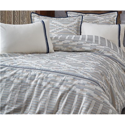 2 сп. Евро Комплект Постельного Белья Cotton Saten Colossae Multi Lacivert Çift - EcoCotton