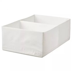 Коробка белая с отделениями, STUK Box with Compartments White (34 x 51 x 18 cm), произв. IKEA