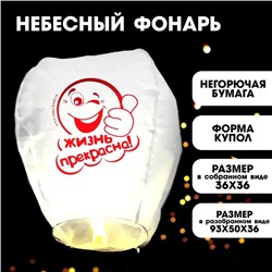 Фонарик желаний «Жизнь прекрасна!», смайлик