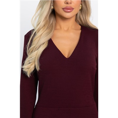 Платье трикотажное Парижанка (бордовое) П14622-10М