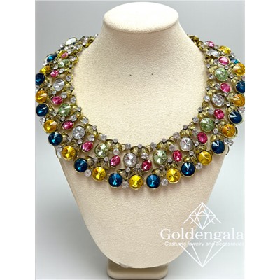 Колье-воротник с кристаллами П4/05