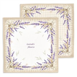 НАБОР САЛФЕТОК ИЗ 2-Х ШТ "ДУША ПРОВАНСА",40Х40СМ, 100% ХЛОПОК,БЕЖЕВЫЙ,ТВИЛ,