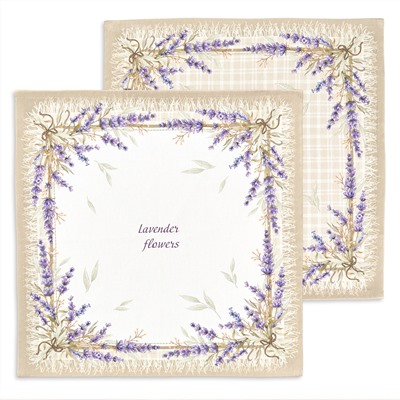 НАБОР САЛФЕТОК ИЗ 2-Х ШТ "ДУША ПРОВАНСА",40Х40СМ, 100% ХЛОПОК,БЕЖЕВЫЙ,ТВИЛ,