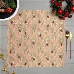 Набор салфеток "Этель" "Spruce branches" 46х46 см - 4 штуки,100%хлопок, саржа 190 г/м2