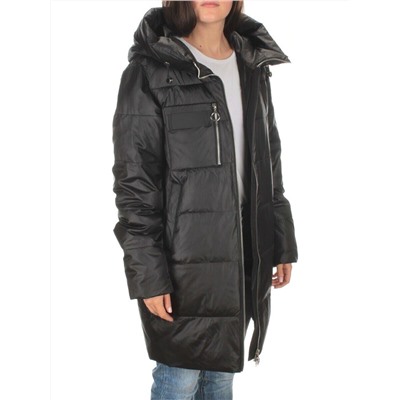 S21121 BLACK Куртка зимняя женская (150 гр. холлофайбера)