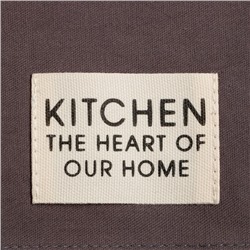 Полотенце Этель Kitchen 40х73 см, цвет серый, 100% хлопок, саржа 220 г/м2