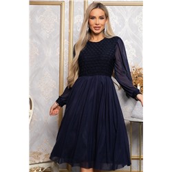 Платье Игра теней (синее) П14860-3М