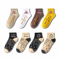 Ghost face waist fruit socks Men's short socks autumn and winter female TS label ajaf1 inverted hook ins tide brand low -top sports cotton socks