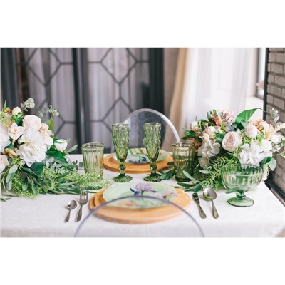 Бокал для шампанского Magistro «Круиз», 160 мл, 7×20 см, стекло, зелёное