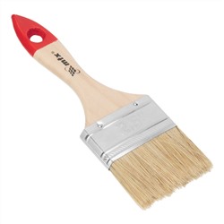 Кисть плоская "Стандарт" 2.5" (63 мм) натуральная щетина, деревянная ручка MTX