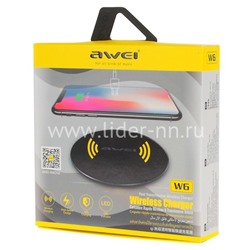 Беспроводное зарядное устройство AWEI W6 (черное)