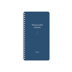 Телефонная книга А5, 80л., на гребне OfficeSpace "Моноколор. Dark azure", с высечкой