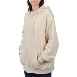3267 BEIGE Толстовка на молнии женская (95% хлопок, 5% спандекс)