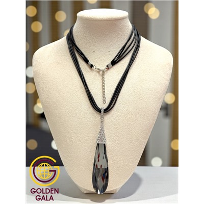 Кулон на кожаном шнурке "Женская грация" Арт КШ2130/12