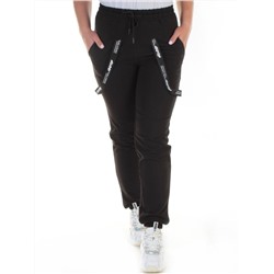 QB-81 BLACK Брюки спортивные женские (95% хлопок, 5% стрейч) P&S