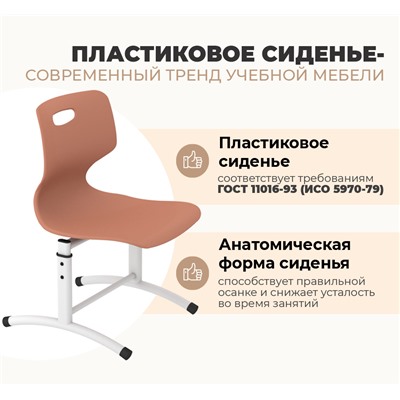 Стул Дельта SHT-S-TN27/3-5
                        д3-5 коричневый абрикос / белый муар