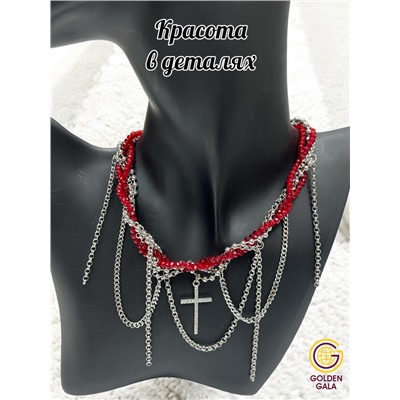 Чокер-колье на шею многослойный Арт ЧО/020