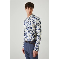 Koszula męska z kołnierzykiem klasycznym z lyocellem kolor biały