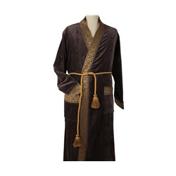 Халат Велюровый Мужской (XXL) Şehzade Antrasit Bay XXlarge Bornoz- EcoCotton