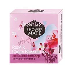 Мыло косметическое Shower Mate Lovely Rose & Cherry Blossom Soap, KERASYS   100 г