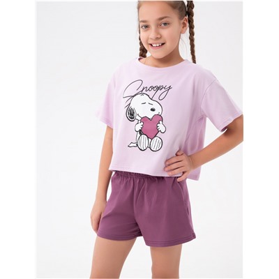 Пижама "Снупи" детская девочка с шортами