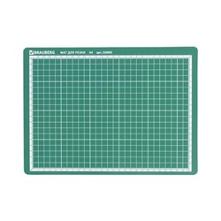 Коврик (мат) для резки BRAUBERG 3-слойный, А4 (300х220мм), двусторонний, толщина 3мм, зеленый,236905