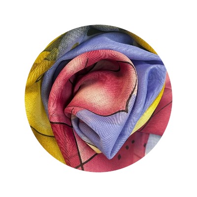 Шарф шифоновый с цветочным рисунком 3D Арт М52/4