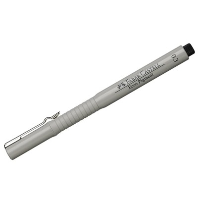 Ручка капиллярная Faber-Castell "Ecco Pigment" черная, 0,3мм