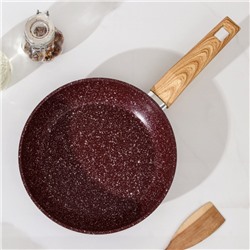 Сковорода Natural. Brown, d=22 см, ручка soft-touch, антипригарное покрытие, индукция, кованый алюминий, коричневая