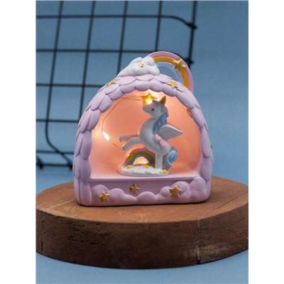 Ночник "Rainbow unicorn", purple (9,5 см), пластик