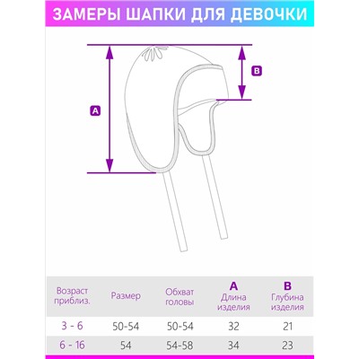 Шапка утепленная для девочки NIKASTYLE 11з11223 лиловый
