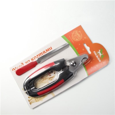 Набор по уходу за когтями: когтерез боковой (отверстие 11 мм) и пилка, микс цветов