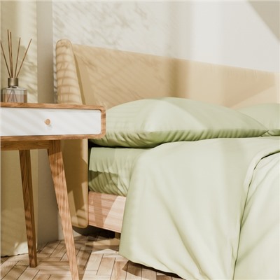 Постельное бельё LoveLife евро Young grass 200х217см, 225х240см, 50х70см-2шт, 100%хлопок, сатин, 125г/м²