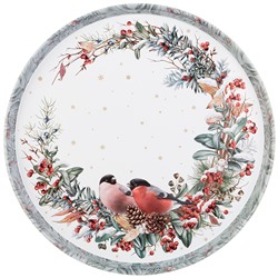 ПОДНОС СЕРВИРОВОЧНЫЙ AGNESS КОЛЛЕКЦИЯ "СНЕГИРИ" 33*2,1 СМ