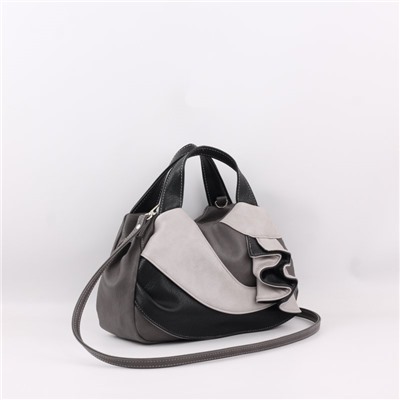 Сумка 656 мульти итальянский серо-черный