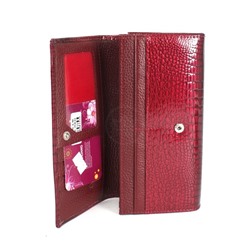Кошелек женский натуральная кожа Henghuang-AE 1519,  защелка снаружи,  5отд,  9карм,  ягодный 245378