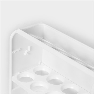 Контейнер для яиц IDEA, 30 ячеек, 25×10×19.5 см, полистирол, белый