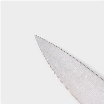 Набор ножей кухонных на подставке Доляна Ardone, 7 предметов: 5 ножей, мусат и ножницы, хромированный