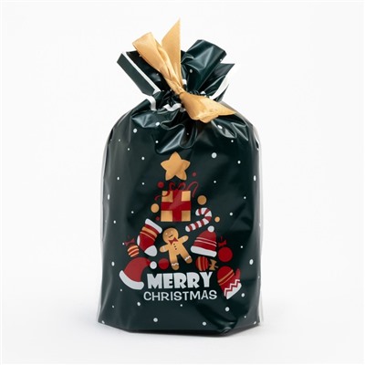 Полотенце махровое Экономь и Я Merry Christmas 30*60 см, цвет синий, 100% хл, 340 г/м2