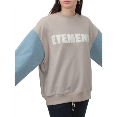 3266 GRAY/LT. BLUE Толстовка женская (95% хлопок, 5% спандекс)