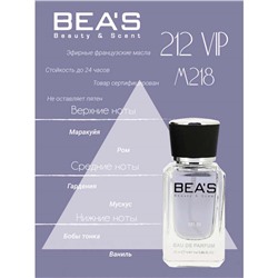 Beas M218 Carolina Herrera 212 Vip Men edp 25 ml, Парфюм мужской Beas Beas M218 создан по мотивам аромата Carolina Herrera 212 Vip