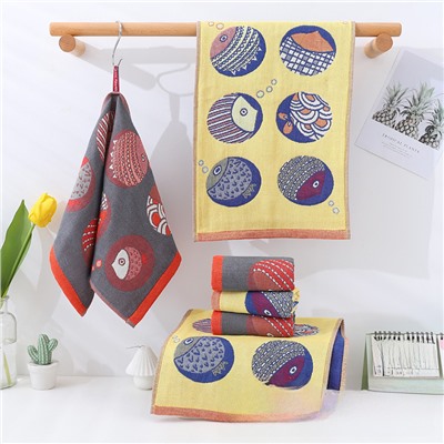 Zhiyang's new Avi bamboo cotton bubble fish gauze facial napkin soft, breathable water absorption, wipe facial towel price wholesale