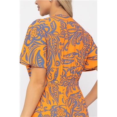 Платье Иоланда (оранжево-синее) П13677-5М